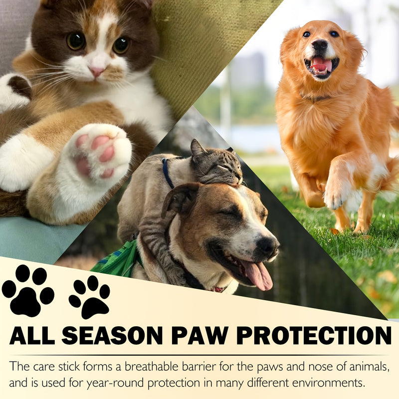 Creme hidratante em bastão para cães e gatos, suaviza rachaduras ressecadas, hidratação profunda para patas e focinhos de animais de estimação.