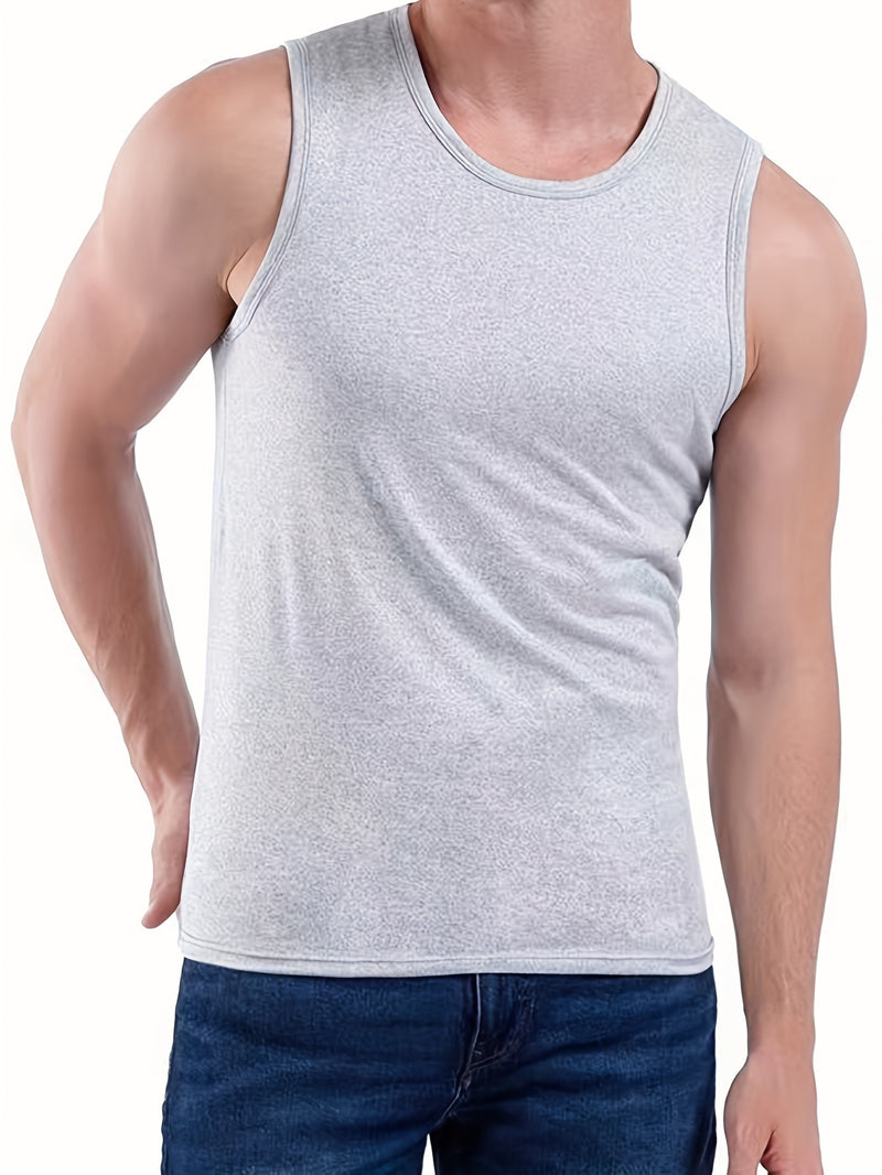 Conjunto de 3 camisetas regatas masculinas.