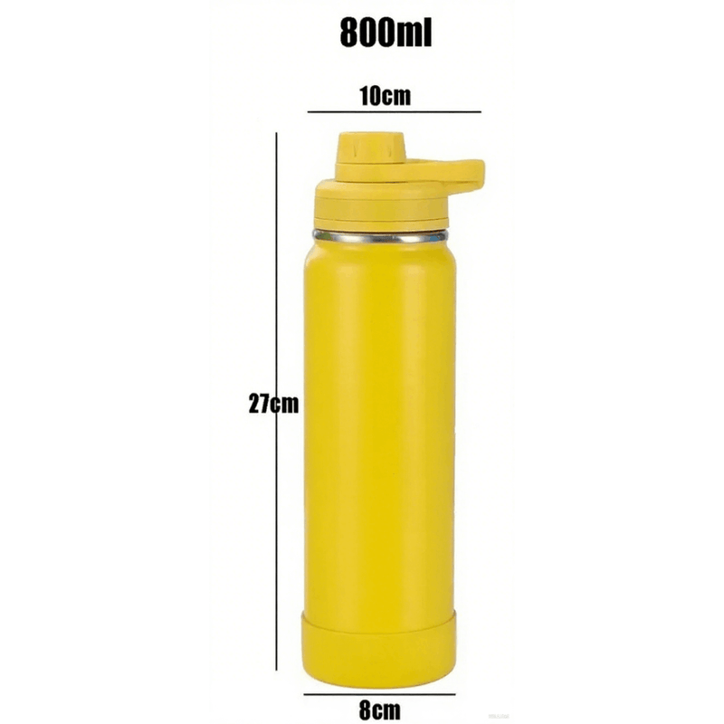 Garrafa térmica em aço inoxidável com design portátil, vedação à prova de vazamentos, 6000ml.