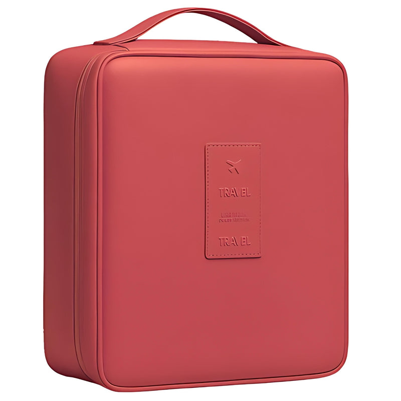 Organizador de viagem multifuncional portátil à prova d'água para maquiagem e cosméticos.