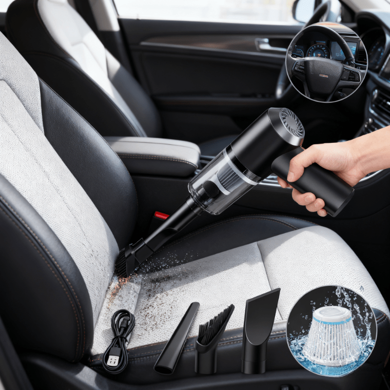 Aspirador de pó portátil sem fio.