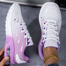 Tênis de corrida feminino em mesh respirável, tênis de estabilidade com amortecimento.