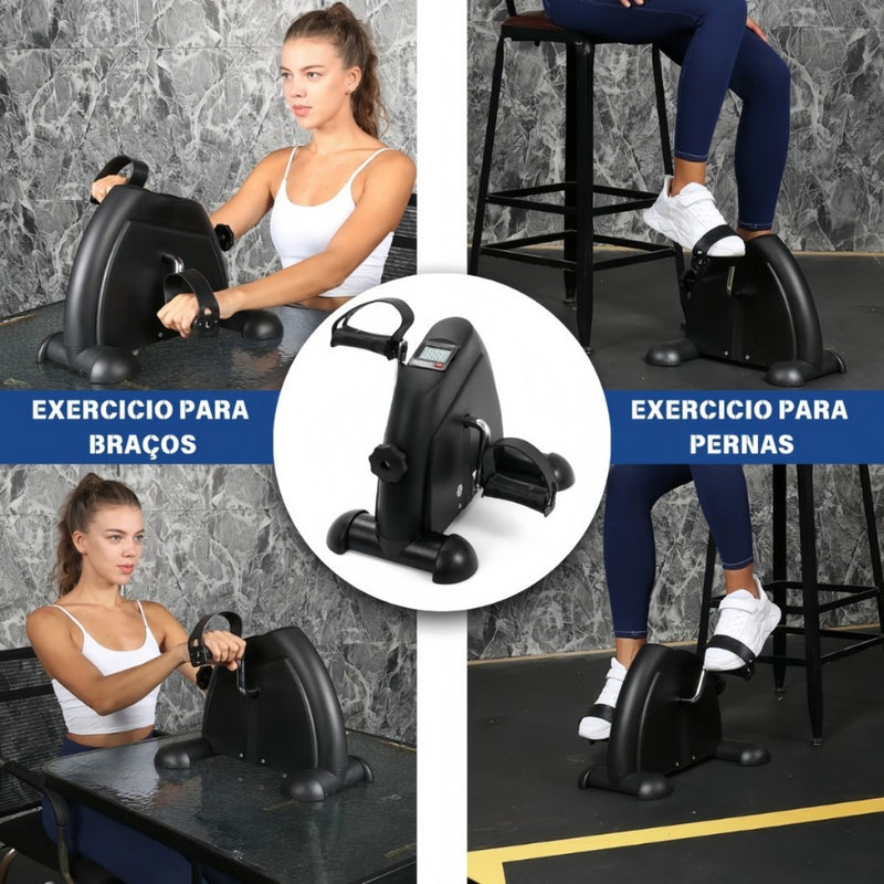Mini bicicleta ergométrica para pernas e braços, bicicleta de exercícios de fisioterapia para idosos, equipamento de treino fitness.
