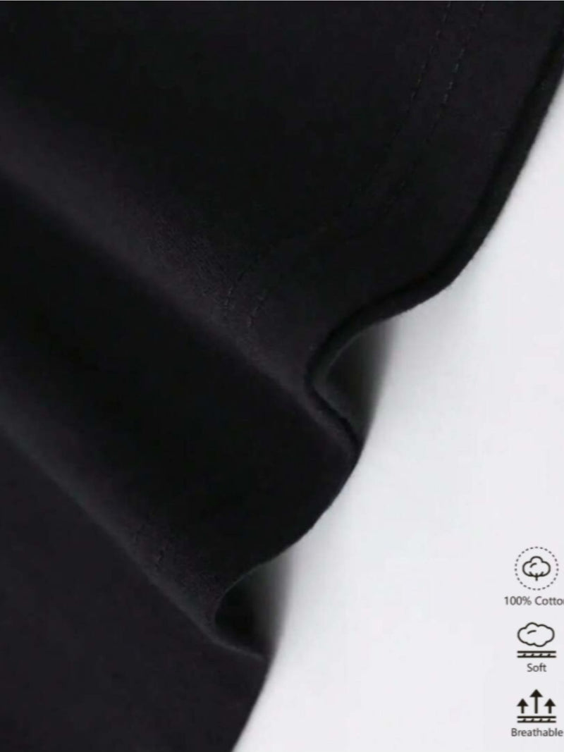 Camiseta masculina 100% algodão - Camiseta minimalista com estampa de cartas de baralho, gola redonda.