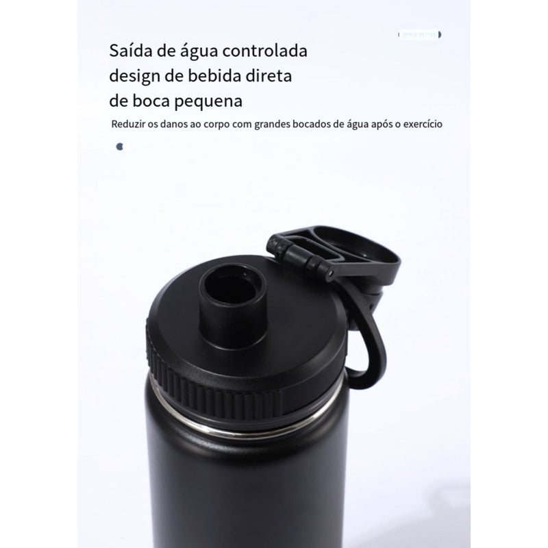 Garrafa térmica em aço inoxidável com design portátil, vedação à prova de vazamentos, 6000ml.