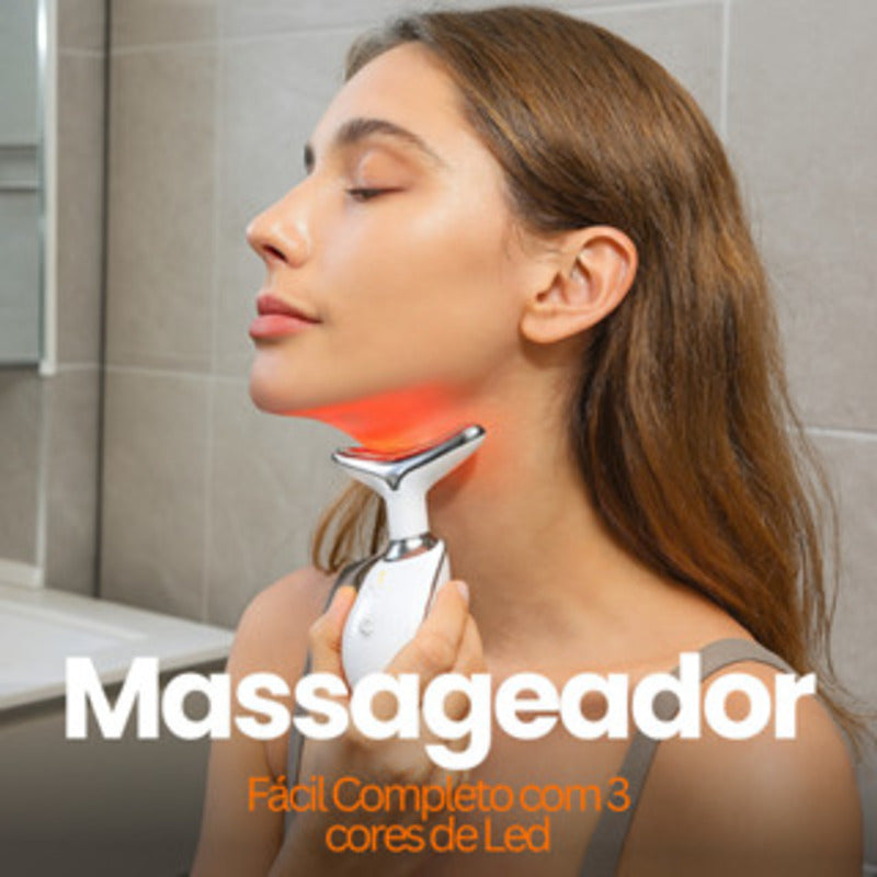 Massageador elétrico facial e para pescoço.