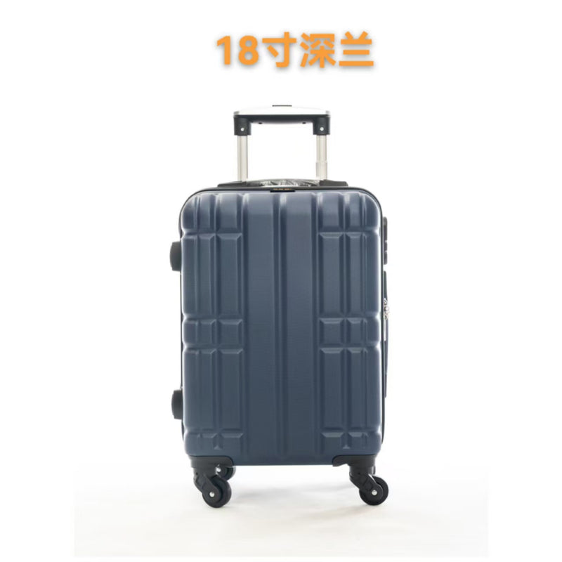 Mala de viagem, Tamanhos 17, 18, 19, 20 e 21 polegadas. Possuem protetores de canto em liga de alumínio resistentes a impactos e trava TSA. Feitas de ABS e fibra de poliéster refinada com superfície lisa.