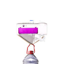 Suporte para escova de dentes elétrica com armazenamento integrado, sensor inteligente, esterilização, ventilação e drenagem eficiente.