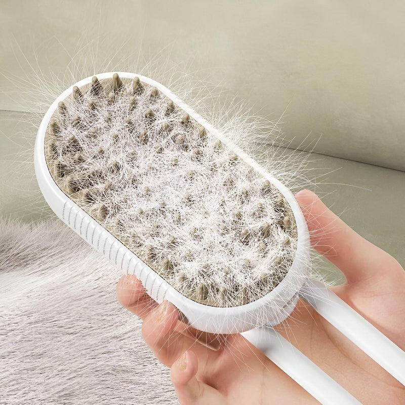 Escova a vapor 3 em 1 para cães e gatos.