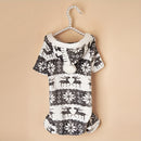 Pijama de Natal para animais de estimação com capuz e estampa de rena.