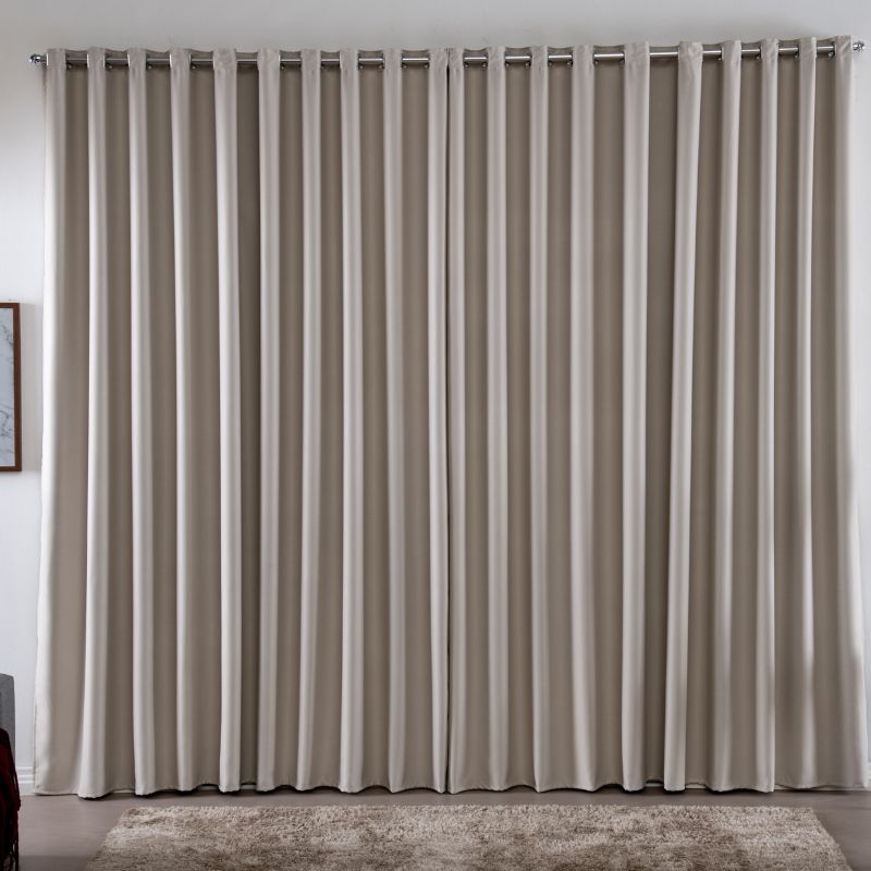 Cortina Blackout - Bloqueio de Luz 2,80 x 1,80, Dois Painéis com Ilhós Cromados.