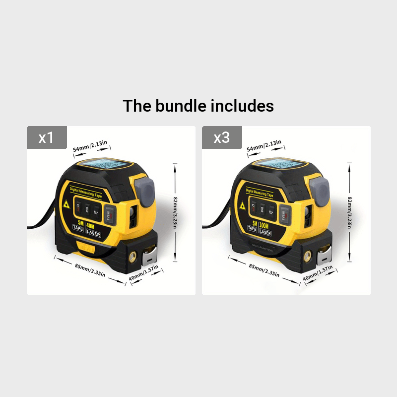 Fita métrica a laser de alta precisão com corpo em aço.