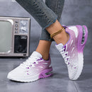 Tênis de corrida feminino em mesh respirável, tênis de estabilidade com amortecimento.