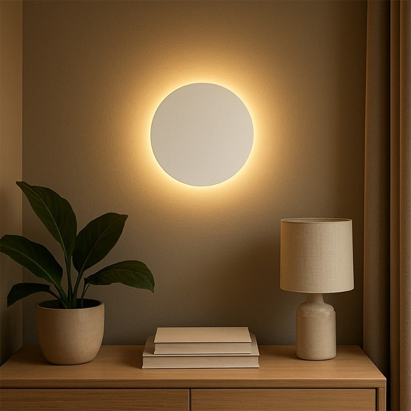 Aplique de parede Eclipse - Branco e Preto, para uso interno/externo, AR55