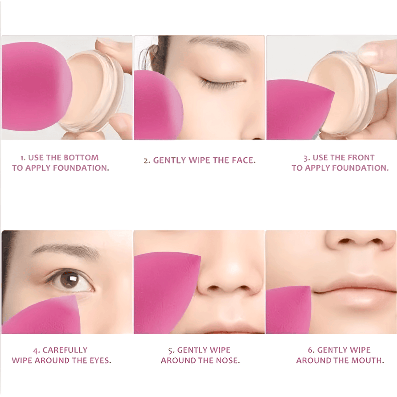 12 Esponjas de Maquiagem/Esponja de Maquiagem Facial Base e Corretor/Com Caixas.