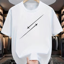 Camiseta masculina 100% algodão - Camiseta minimalista com estampa de avião e gola redonda.