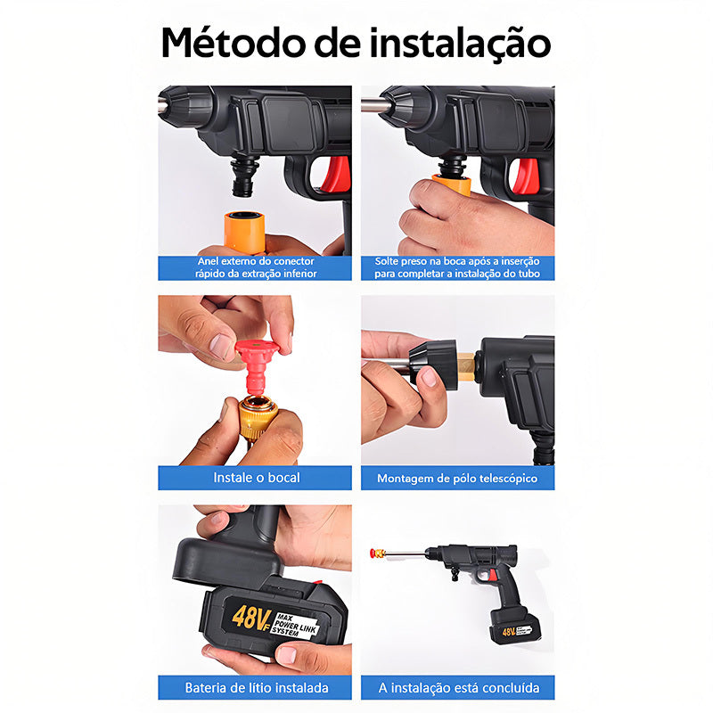 Pistola de lavagem de carros de alta pressão - Vários modos de pulverização.