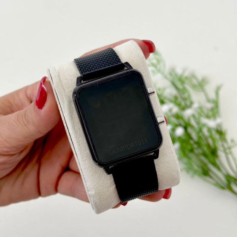 Relógio Feminino Digital, Dourado, Prata, Preto e Rosa.