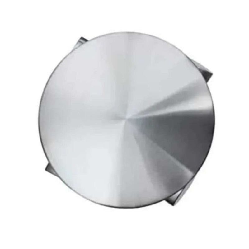 Porta-temperos giratório prateado com 12 potes.