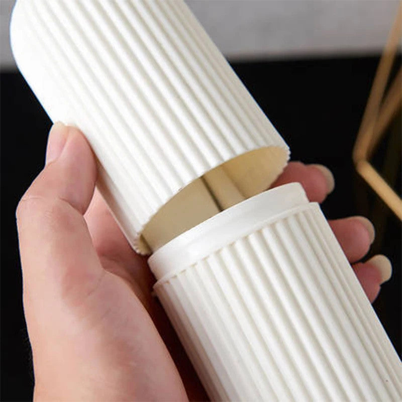 Porta-escova de dentes e creme dental portátil para viagem/escola