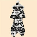 Pijama de Natal para animais de estimação com capuz e estampa de rena.