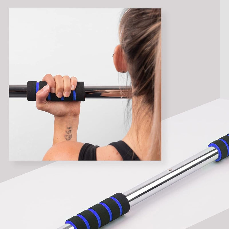 Barra de exercícios ajustável para porta, de 64 a 100 cm.