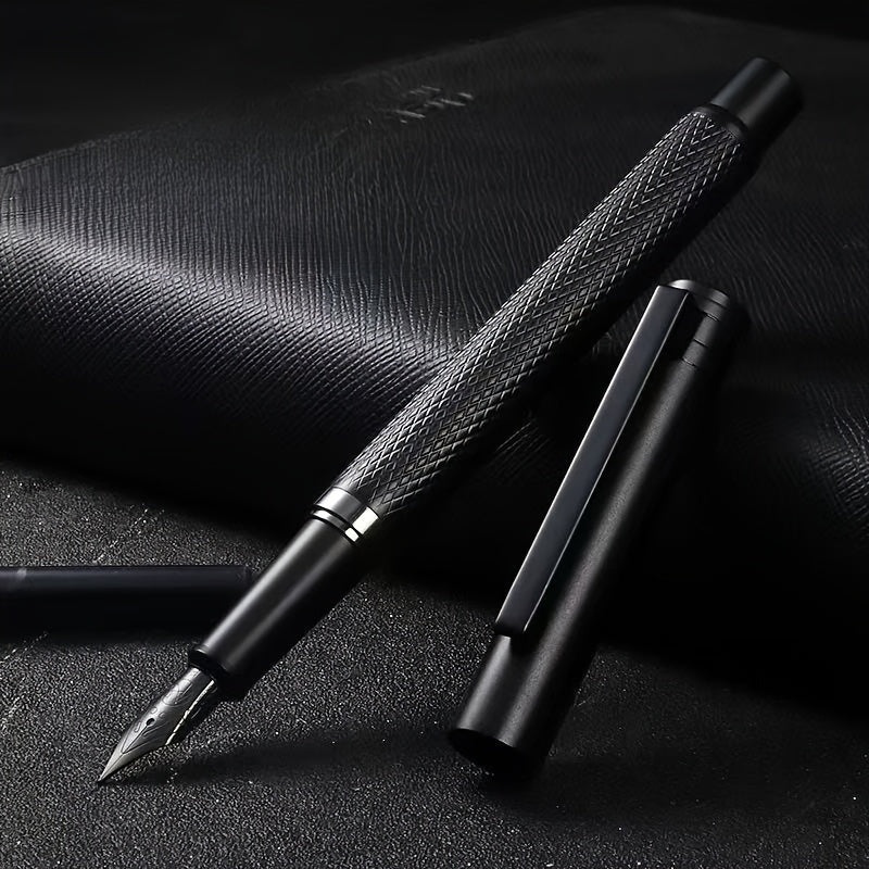 Caneta de Caligrafia Metálica com Ponta Fina e Conversor de Tinta - Ponta Recarregável de 3,4 mm.