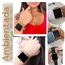 Relógio Feminino Digital, Dourado, Prata, Preto e Rosa.