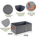 Kit com 8 organizadores de roupas dobradas, ideal para camisas íntimas e calças jeans.