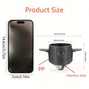 Filtro de café portátil em aço inoxidável - Dobrável, com design que permite o uso com a mão e gancho para pendurar facilmente, sem necessidade de papel.