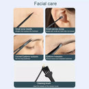 Kit profissional de manicure e pedicure com 16 peças em aço inoxidável.