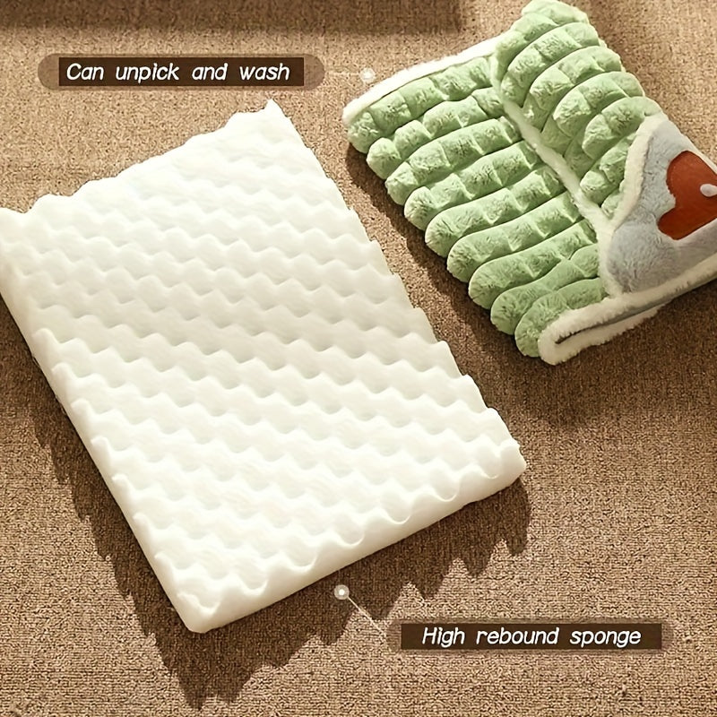 Tapete para Cães, Canil Universal para Todas as Estações, Ninho para Dormir com Tapete de Inverno Removível e Lavável.