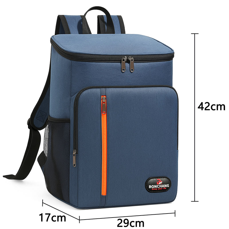 Mochila térmica grande de 20 litros, portátil, à prova d'água e resistente.