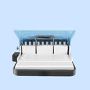 Furadeira de papel compacta e portátil sem furos, com alta precisão e qualidade, ideal para arquivos.