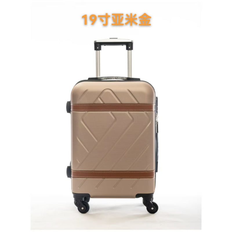 Mala de viagem, Tamanhos 17, 18, 19, 20 e 21 polegadas. Possuem protetores de canto em liga de alumínio resistentes a impactos e trava TSA. Feitas de ABS e fibra de poliéster refinada com superfície lisa.