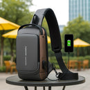 Pochete Transversal COR: CINZA, Antifurto com Fecho Impermeável Tecido Macio Unissex Casual.