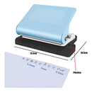 Furadeira de papel compacta e portátil sem furos, com alta precisão e qualidade, ideal para arquivos.