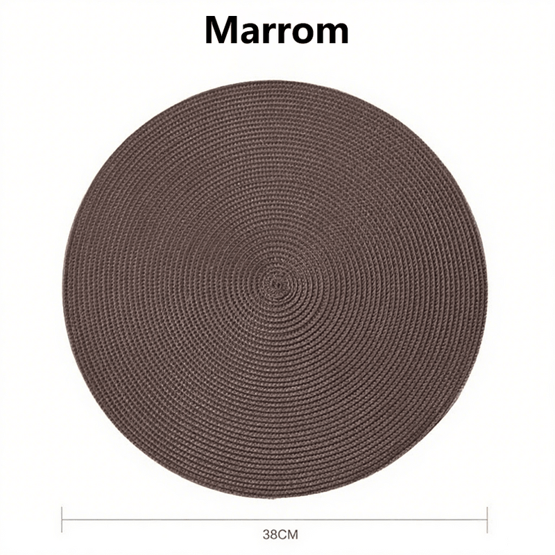 Conjunto American Game com 4 peças: Descanso de prato redondo para mesa de jantar, cozinha, sousplat (4 peças).