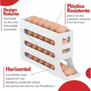 Organizador de ovos de plástico com 4 níveis e rodinhas para geladeira – Capacidade para 20 a 30 ovos