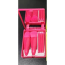 Conjunto de 5 pincéis de maquiagem com espelho super sofisticado.