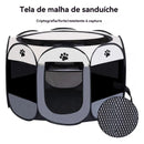 Casinha dobrável grande para cães, 114 x 114 x 58 cm.