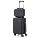 Conjunto de viagem de 10 kg com zíper, rodinhas duplas extensíveis 360° e certificação TSA.