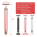 Rolo de Lifting Facial Dourado, Ferramenta Vibratória em Formato de T para massagem e cuidados com a pele do rosto.