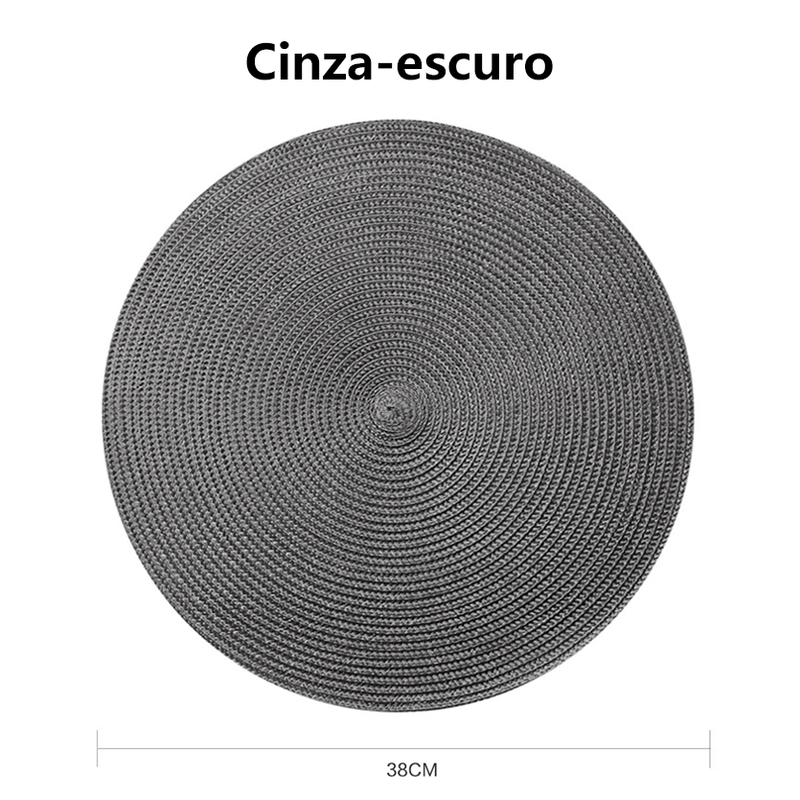 Conjunto American Game com 4 peças: Descanso de prato redondo para mesa de jantar, cozinha, sousplat (4 peças).