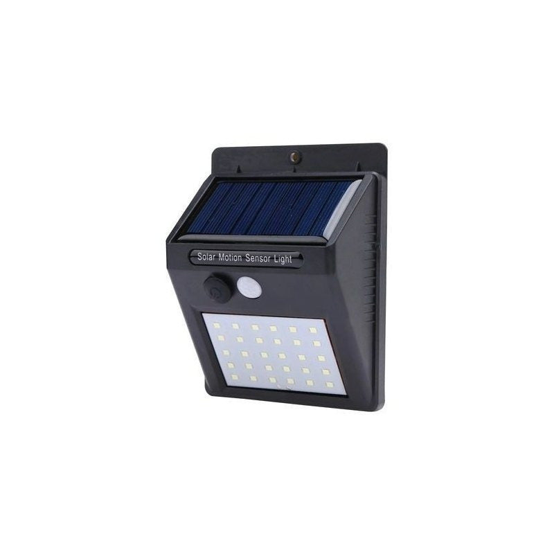 Lanterna solar com 30 LEDs - Sensor de movimento e ativação automática no escuro, fácil instalação.