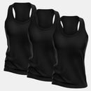 Kit com 3 Regatas Femininas para Natação – Regata de Secagem Rápida, Camiseta para Treino, Academia, Esporte e Fitness.
