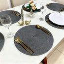 Conjunto American Game com 4 peças: Descanso de prato redondo para mesa de jantar, cozinha, sousplat (4 peças).